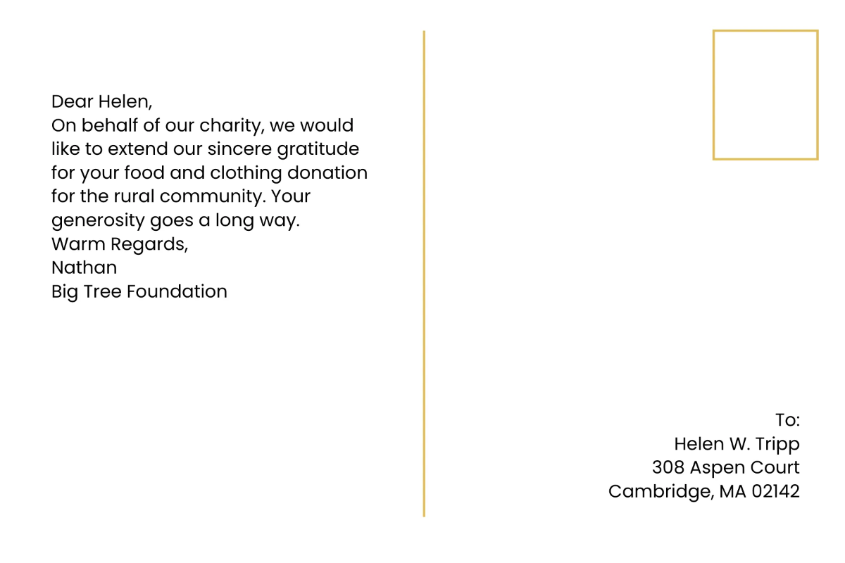 Free Donation Postcard Template to Edit Online