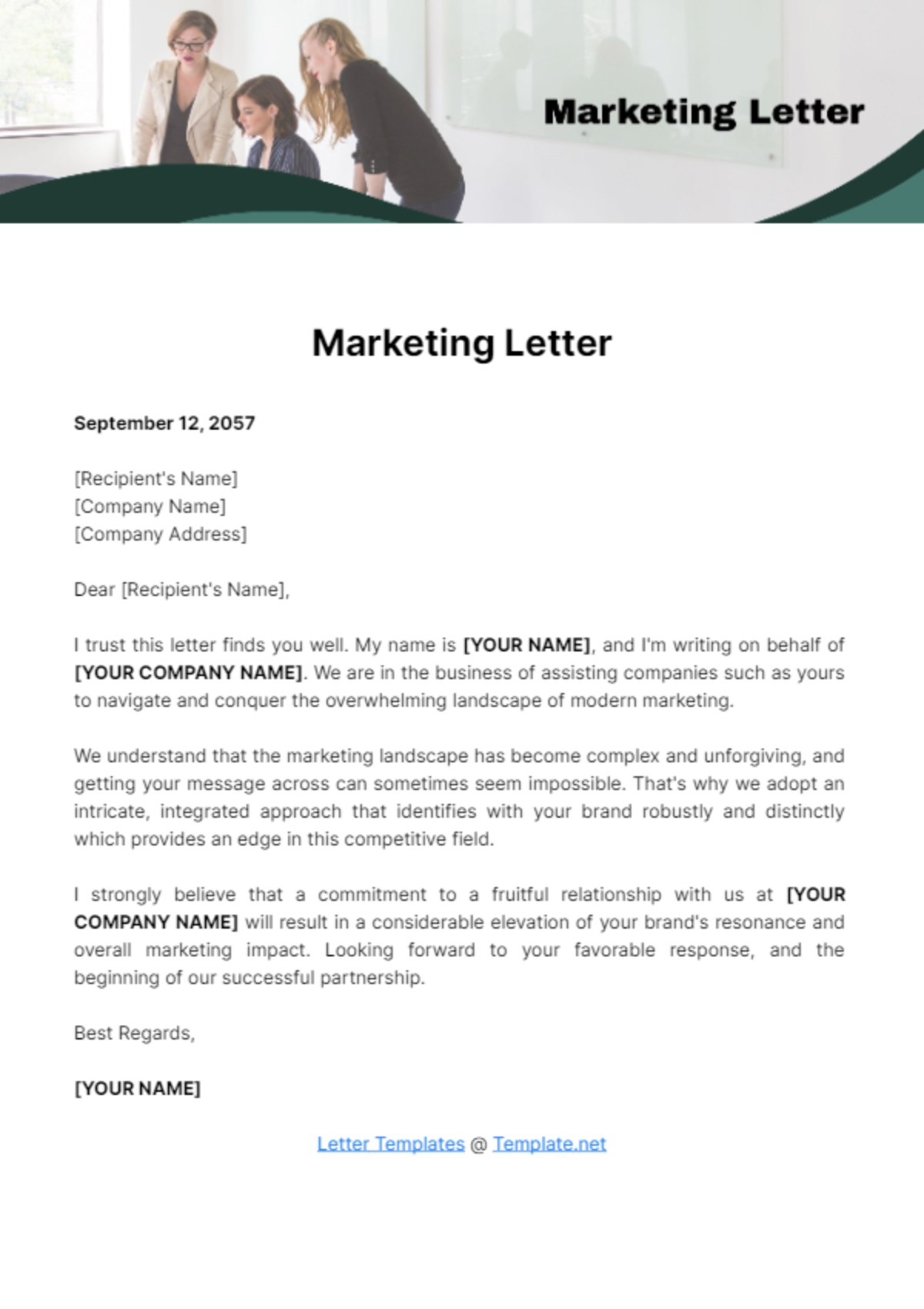 Free Marketing Letter Template