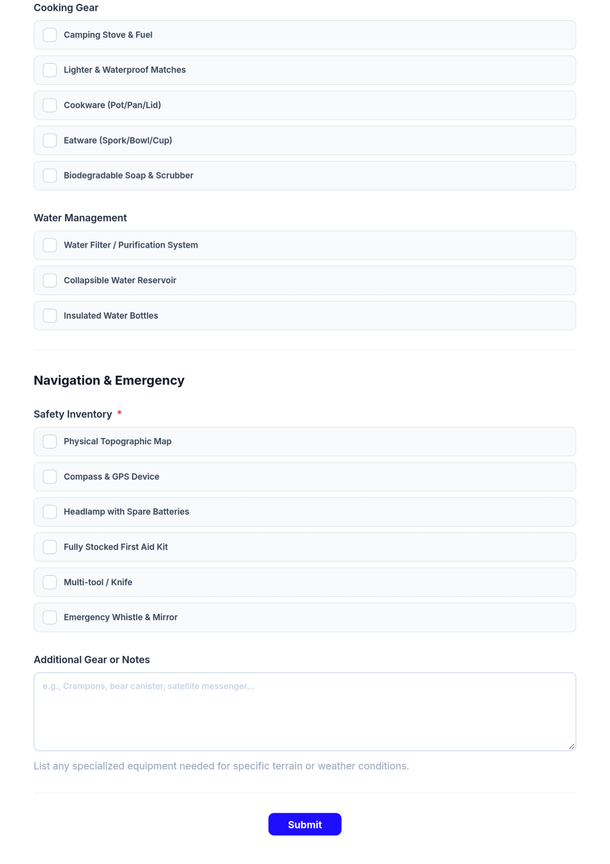 Free Wild Camping Checklist Template & AI Wild Camping Checklist Maker Free Wild Camping Checklist Template & AI Wild Camping Checklist Maker