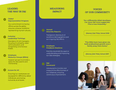 Free Diversity and Inclusion Initiatives Brochure HR Template to Edit Online