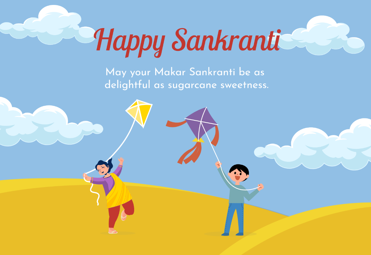 Happy Makar Sankranti Greetings Template