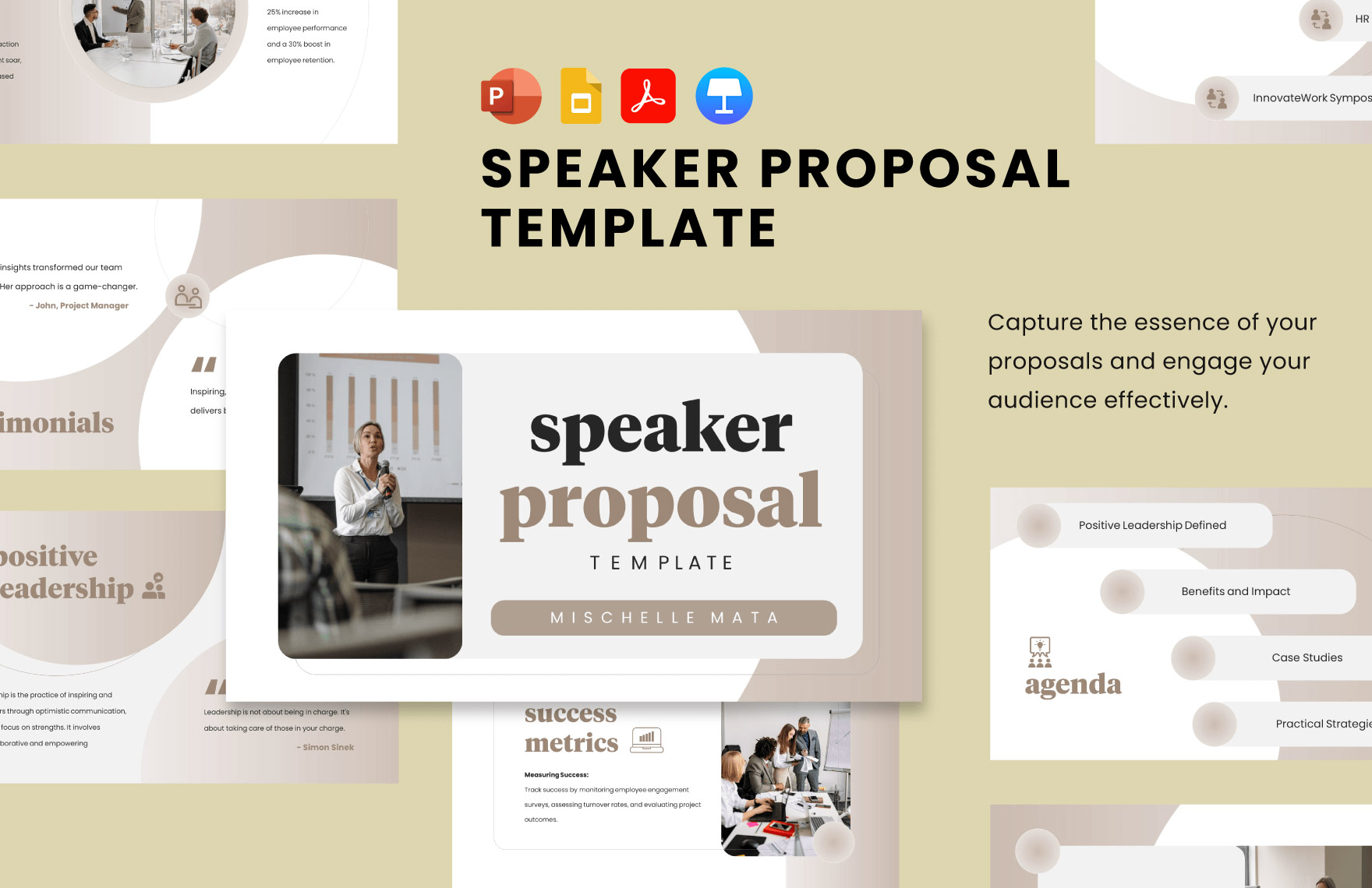Speaker Proposal Template in PDF, PPT, Google Slides, Apple Keynote - Download | Template.net