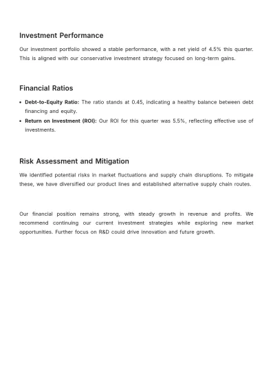 Free Finance Oversight Report Template to Edit Online