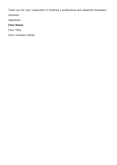 Free Memo on Workplace Etiquette HR Template to Edit Online