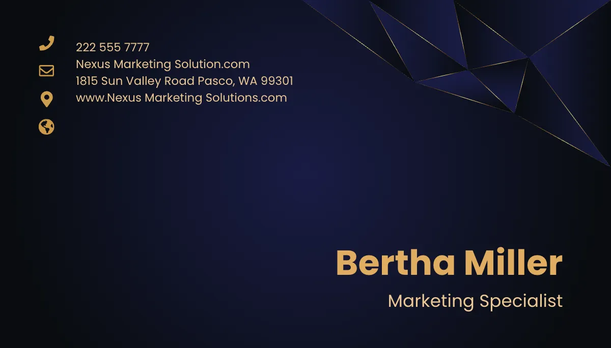 Free Marketing Specialist Business Card Template to Edit Online