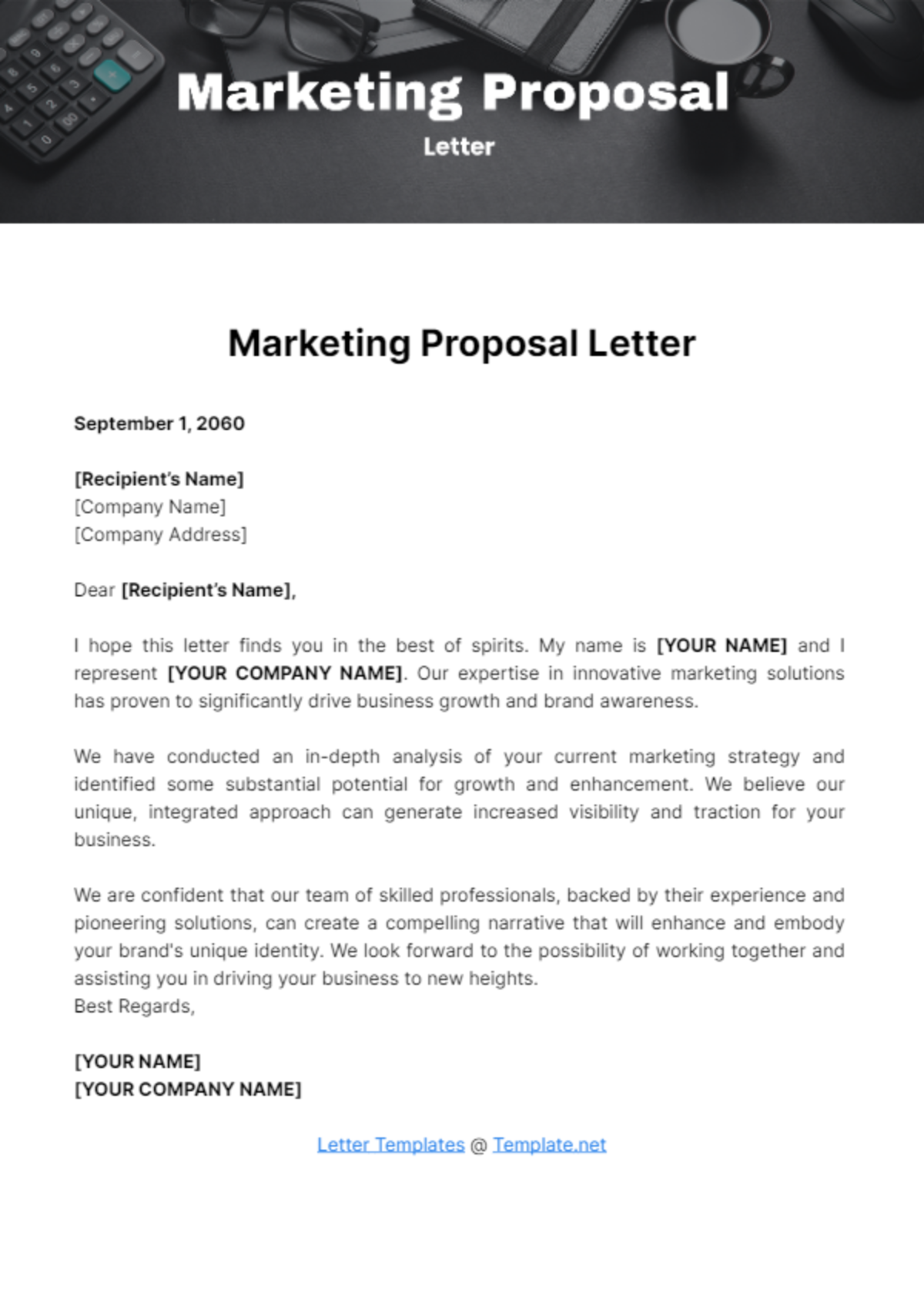 Free Marketing Proposal Letter Template