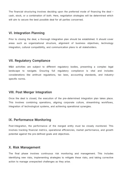 Free Finance Mergers & Acquisitions Balancing Plan Template to Edit Online
