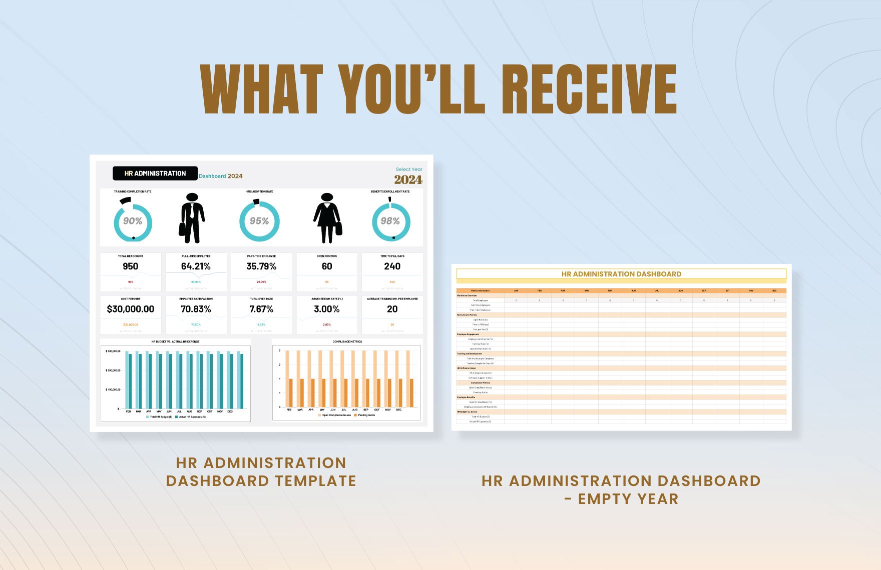 HR Administration Dashboard Template