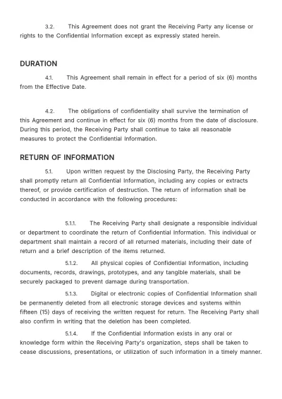 Free Confidentiality NDA HR Template to Edit Online