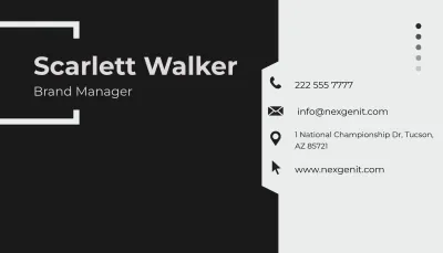 Free Brand Manager Business Card Template to Edit Online