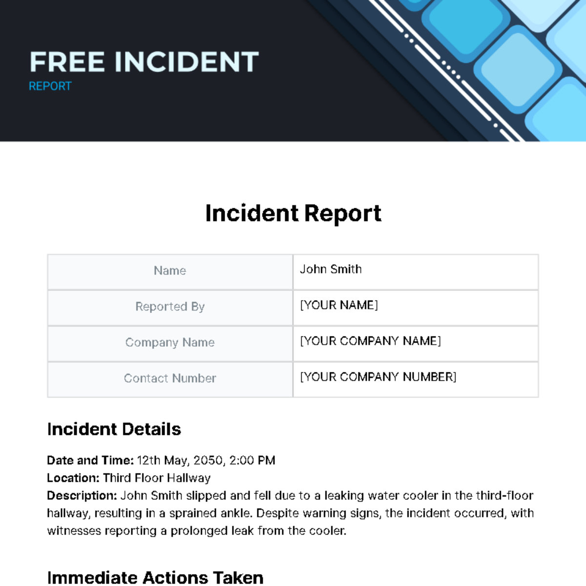 Incident Report Template - Edit Online & Download