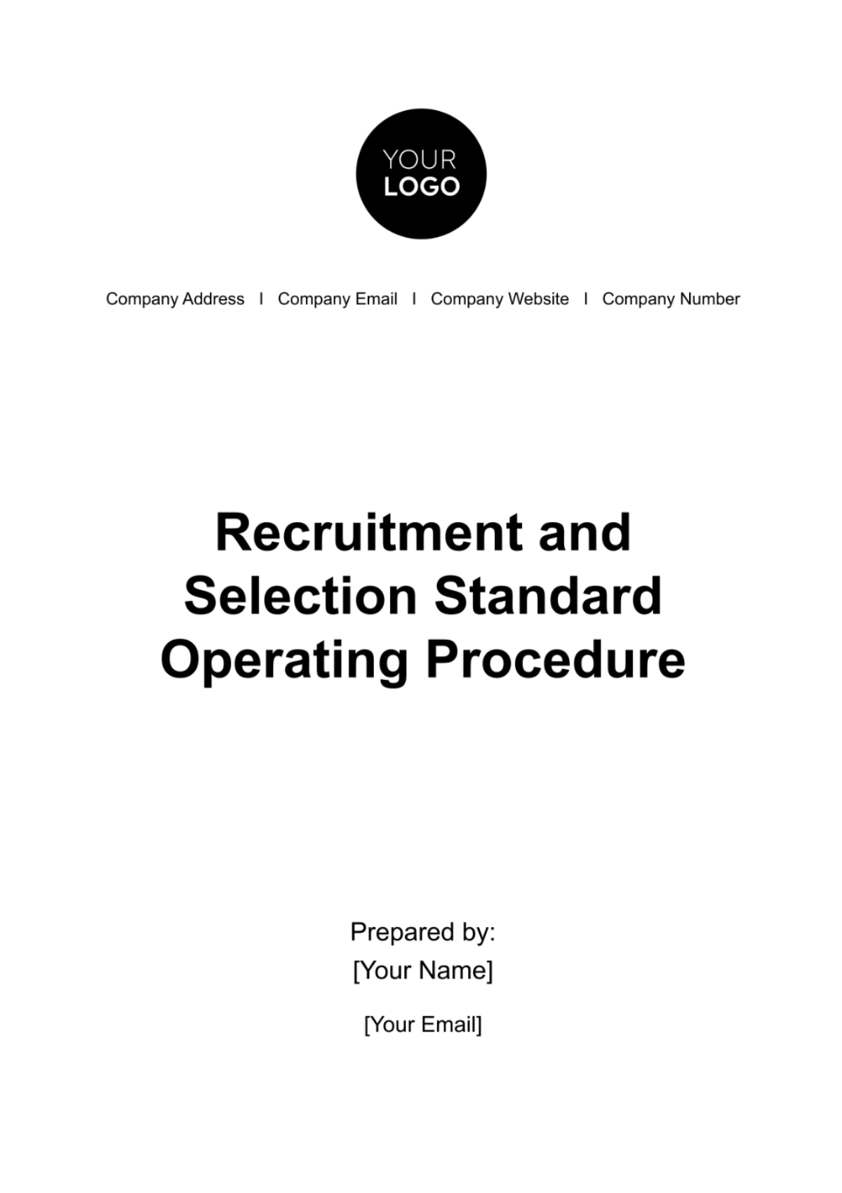 Recruitment and Selection Standard Operating Procedure (SOP) HR Template - Edit Online & Download