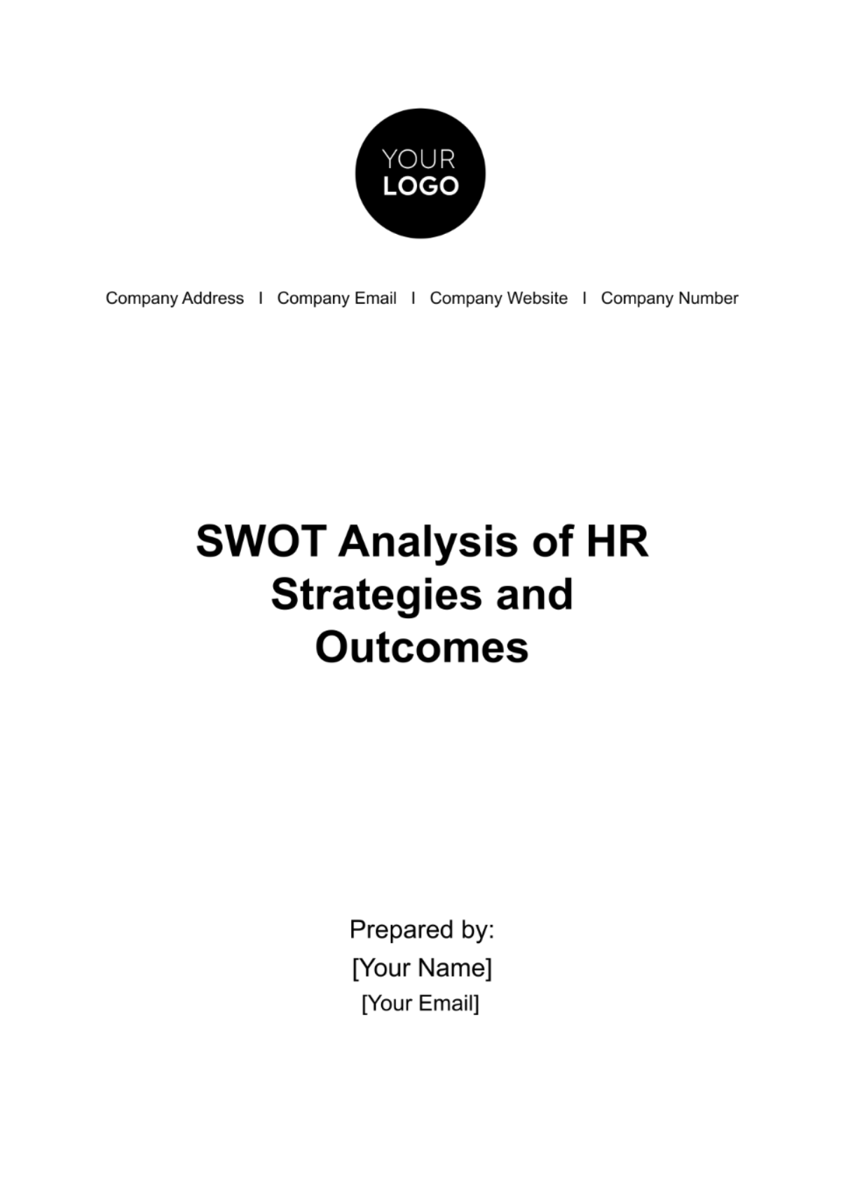 Free SWOT Analysis of HR Strategies and Outcomes Template