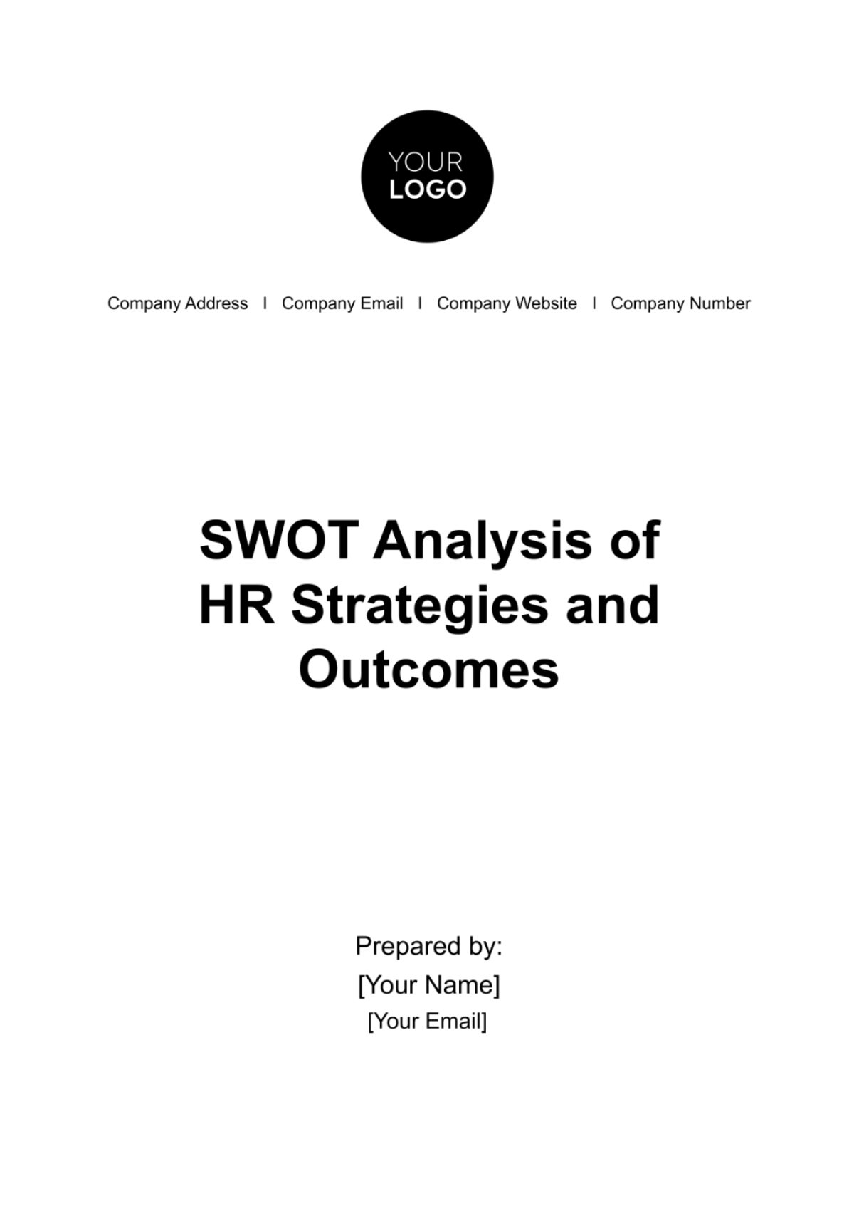 SWOT Analysis of HR Strategies and Outcomes Template - Edit Online & Download