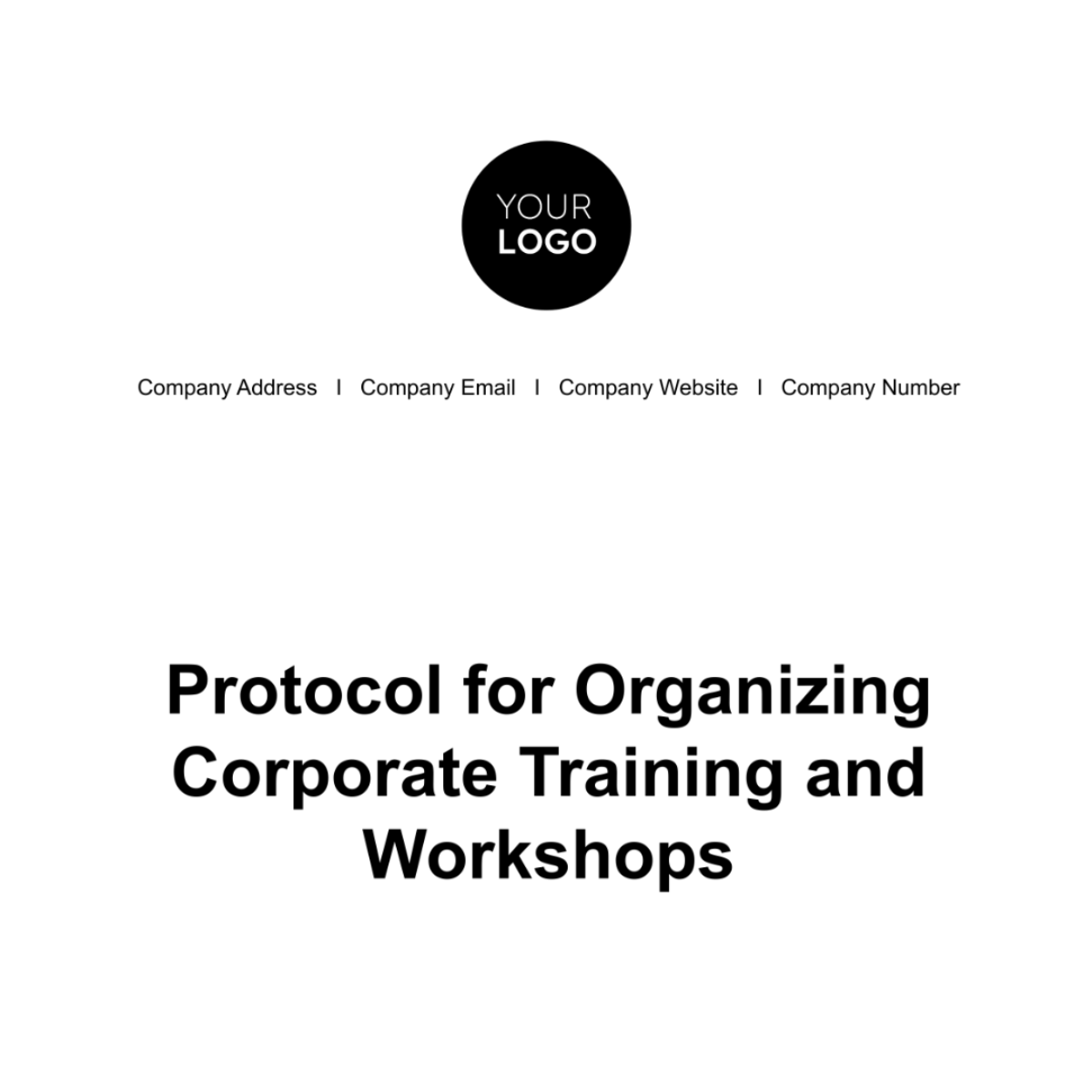 Protocol for Organizing Corporate Training and Workshops HR Template - Edit Online & Download