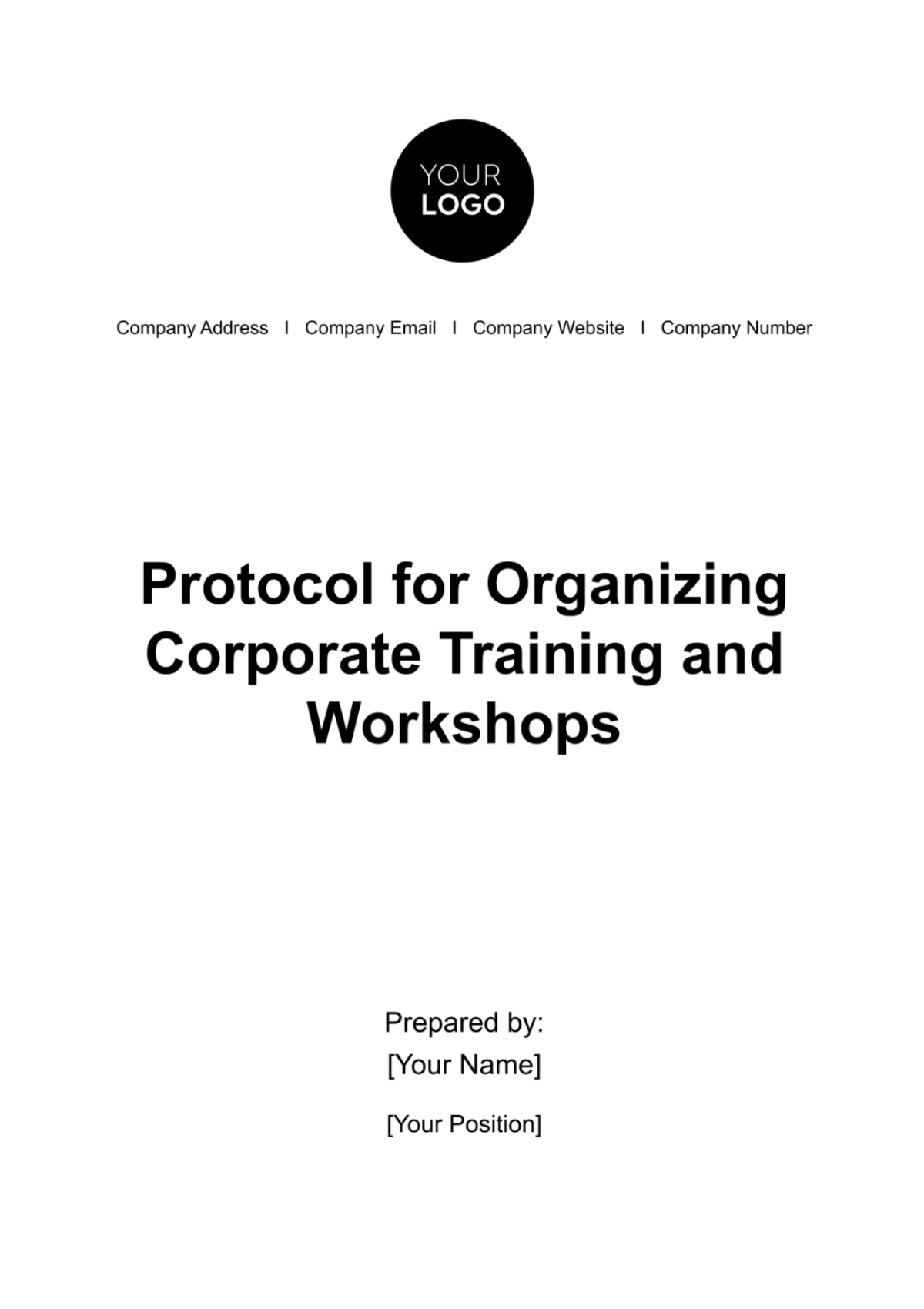 Protocol for Organizing Corporate Training and Workshops HR Template - Edit Online & Download