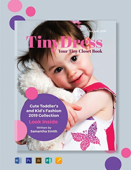 Free Kid's Fashion Book Cover Template