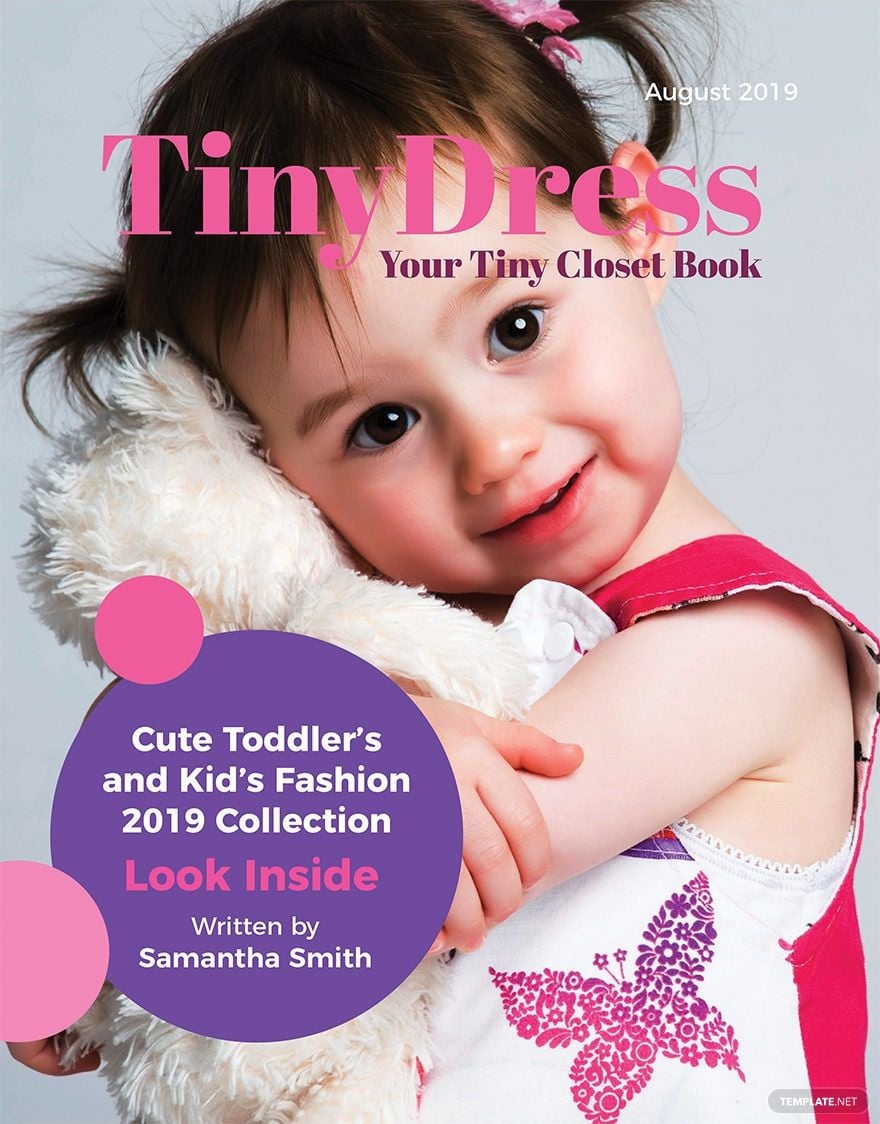 Kid's Fashion Book Cover Template