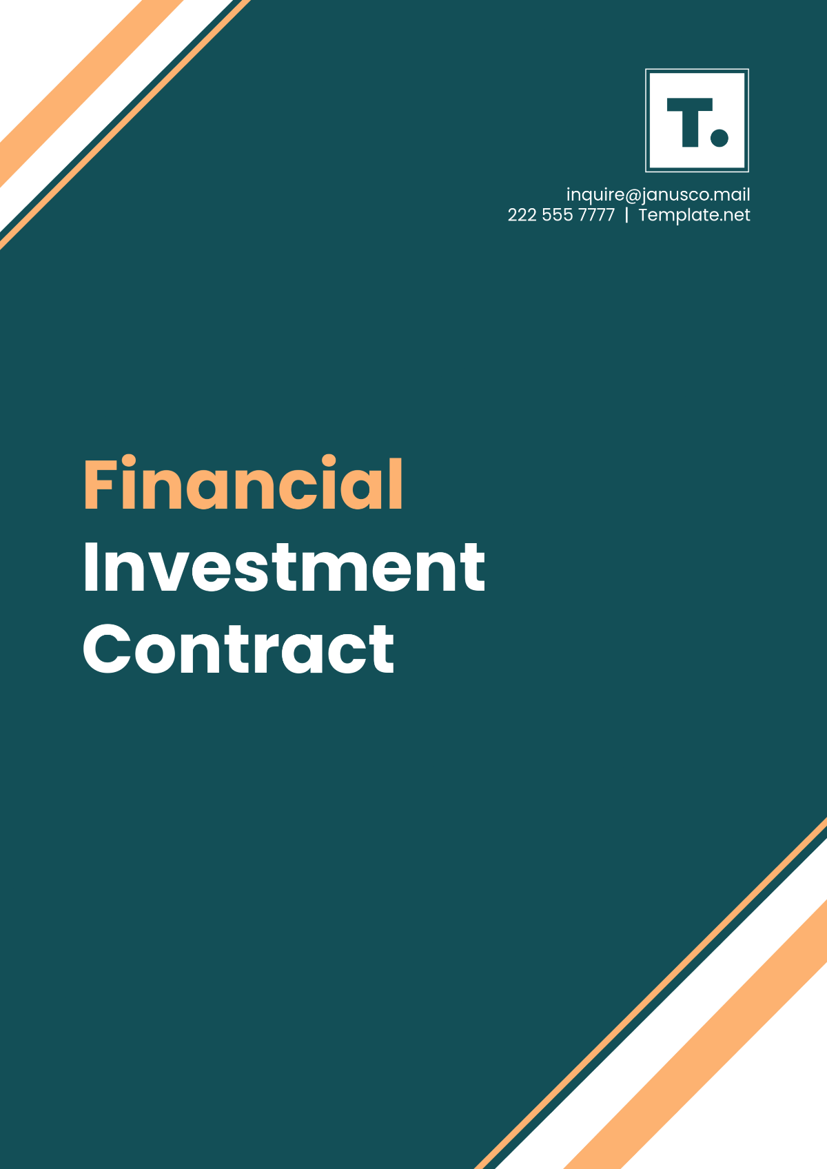 Financial Investment Contract Template - Edit Online & Download