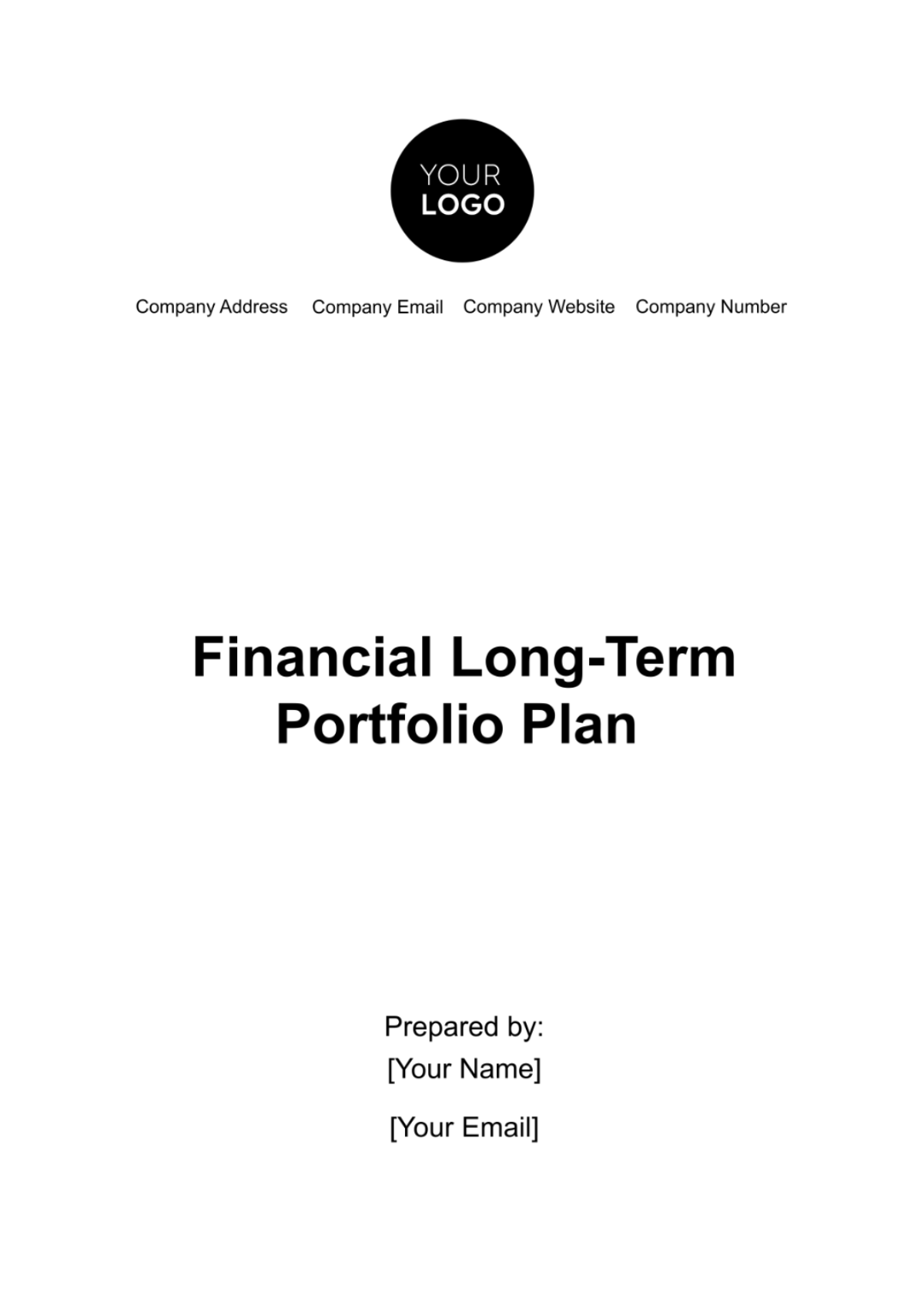 Financial Long-Term Portfolio Plan Template