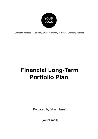 Free Financial Long-Term Portfolio Plan Template to Edit Online