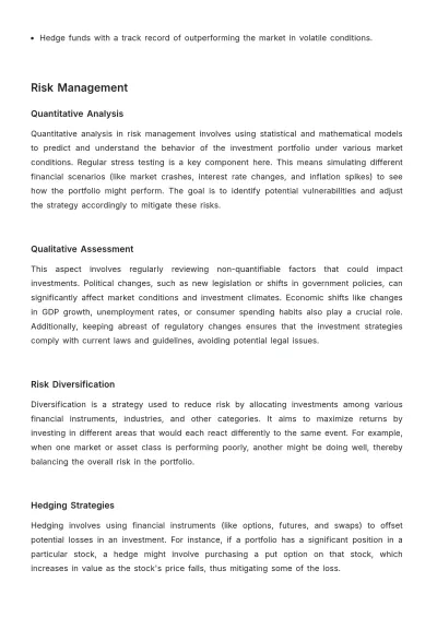 Free Financial Long-Term Portfolio Plan Template to Edit Online