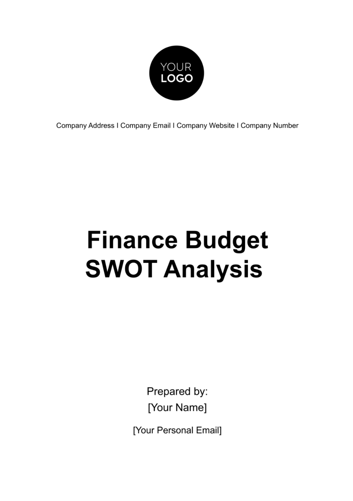 Finance Budget SWOT Analysis Template