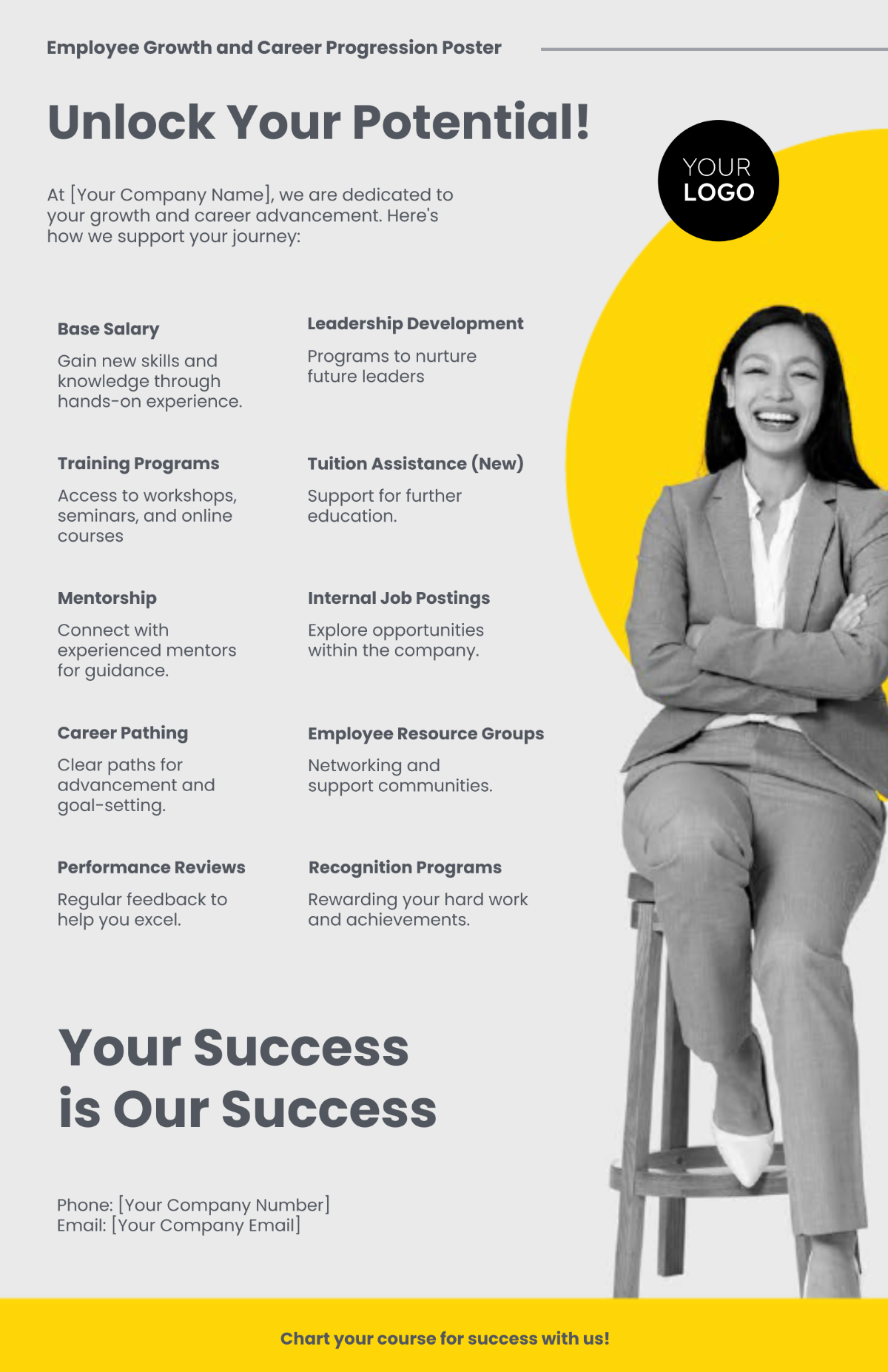 Employee Growth and Career Progression Poster HR