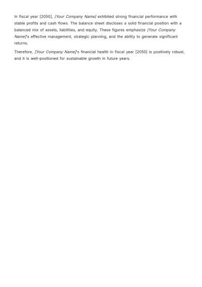 Free Financial Investment Report Template to Edit Online