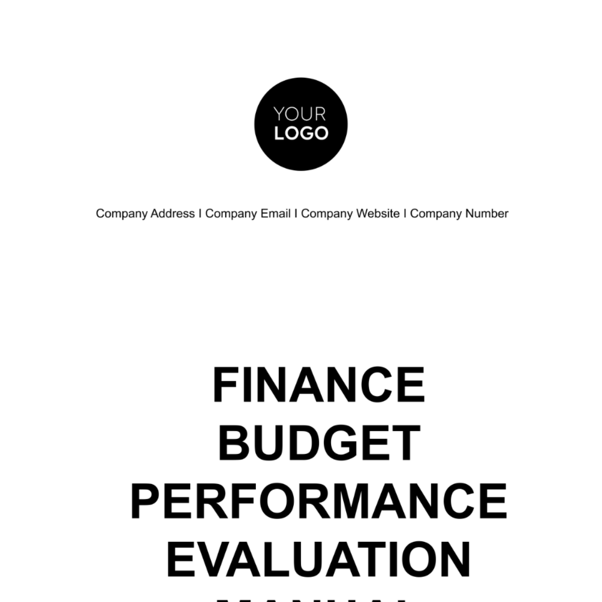 Finance Budget Performance Evaluation Manual Template