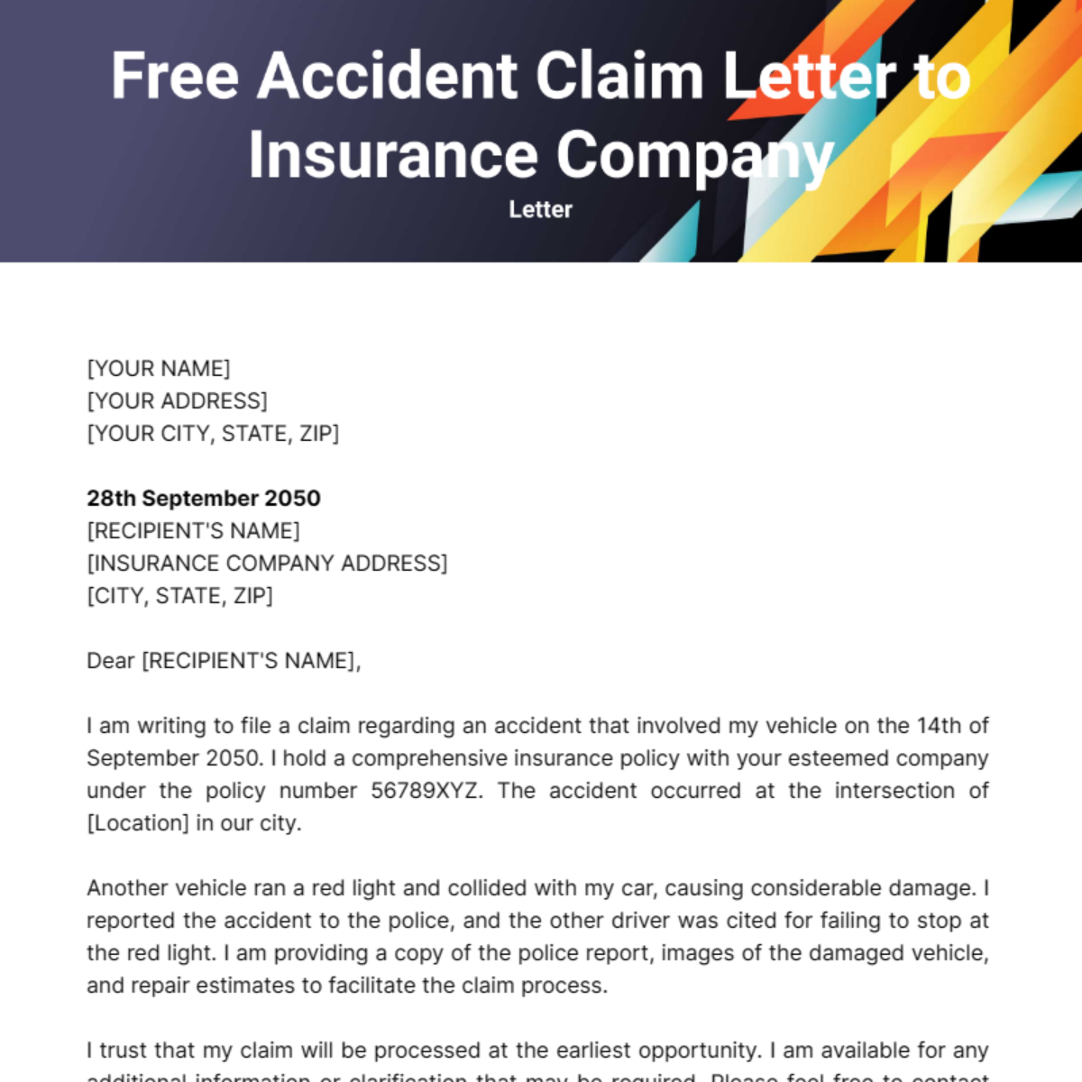 FREE Claim Letter Templates & Examples - Edit Online & Download ...