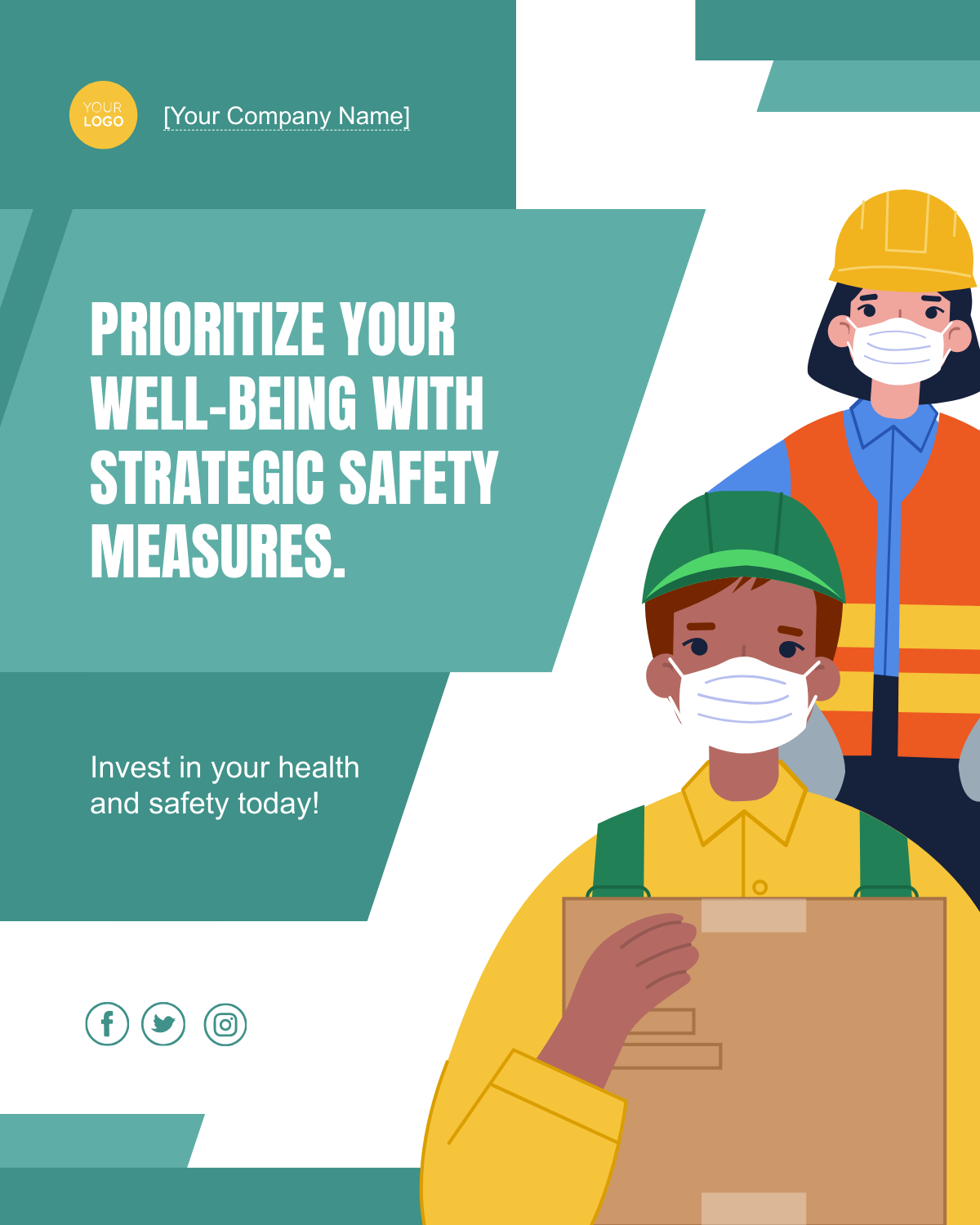 Health & Safety Facebook Post Template