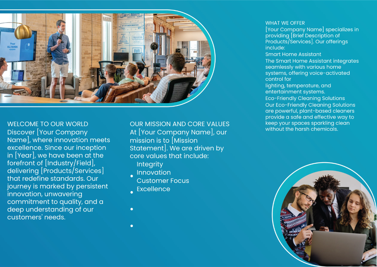 Free Corporate Overview Pamphlet Template to Edit Online