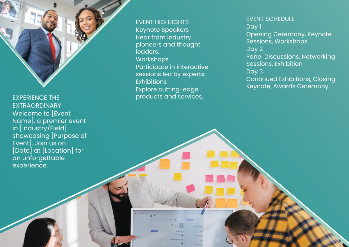 Free Event Showcase Pamphlet Template to Edit Online