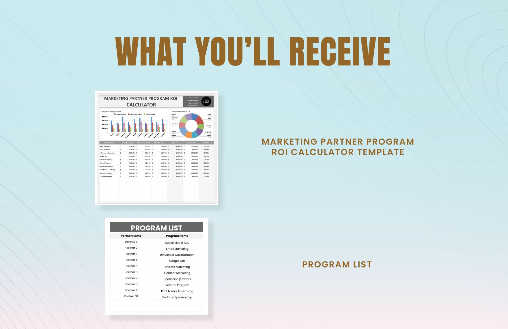 Marketing Partner Program ROI Calculator Template