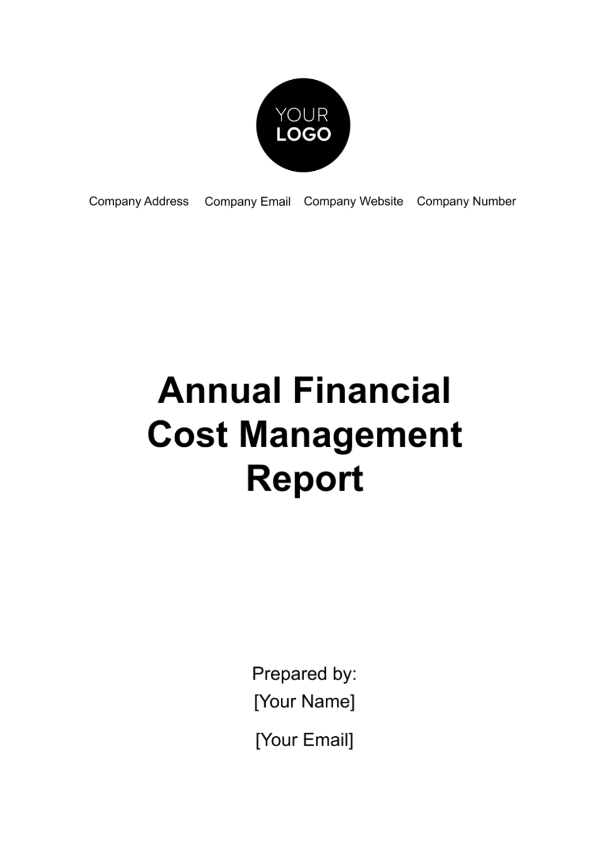 Annual Financial Cost Management Report Template - Edit Online & Download