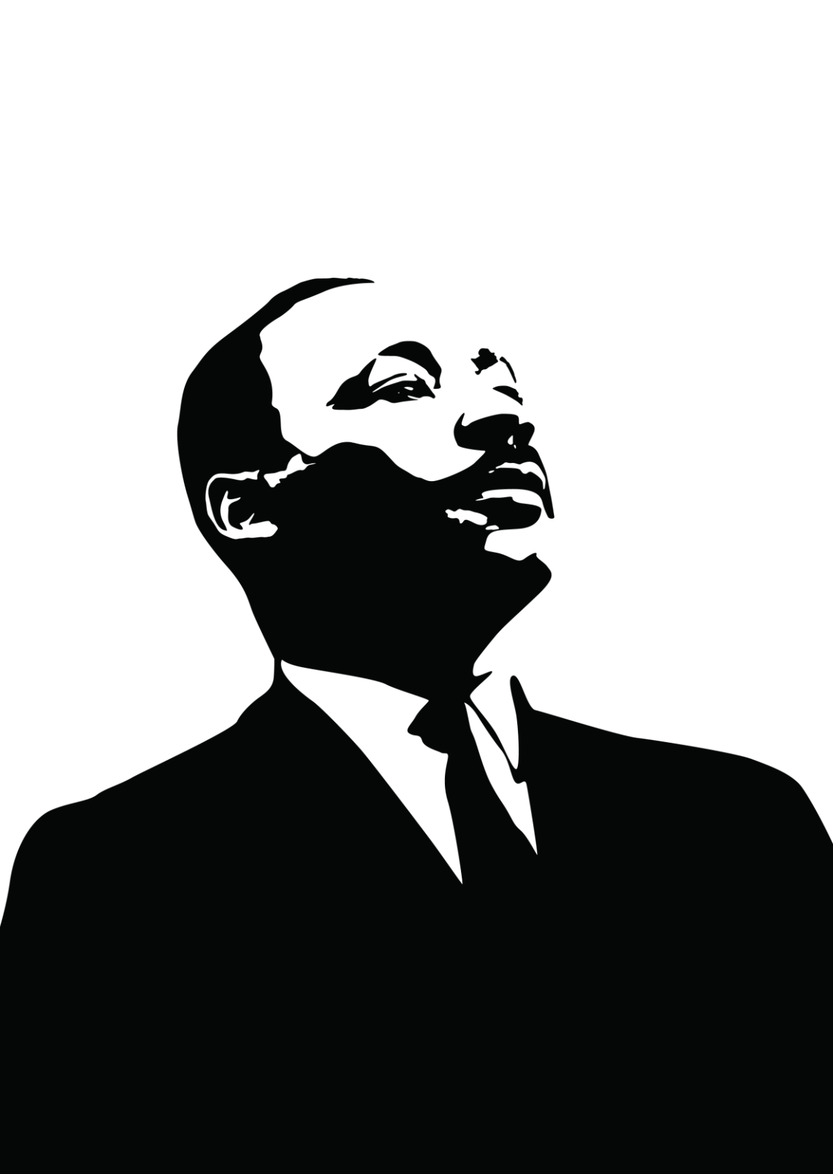 Free Martin Luther King Sketch Drawing Template