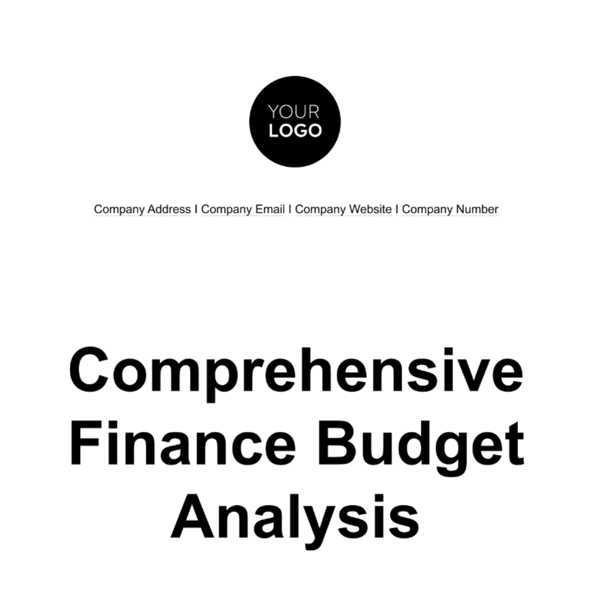 Free Comprehensive Finance Budget Analysis - Edit Online & Download ...