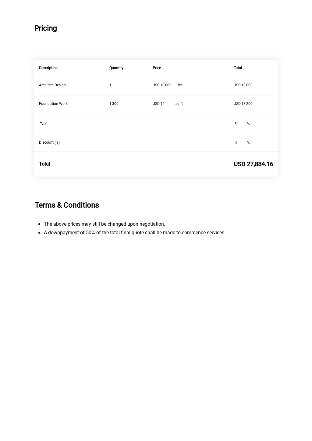 Free House Construction Quotation Template 1.jpe