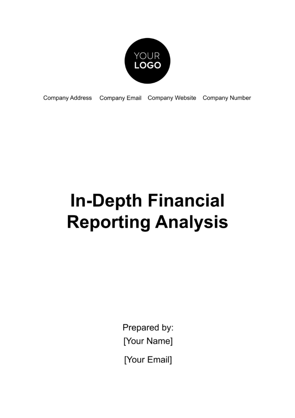 In-Depth Financial Reporting Analysis Template