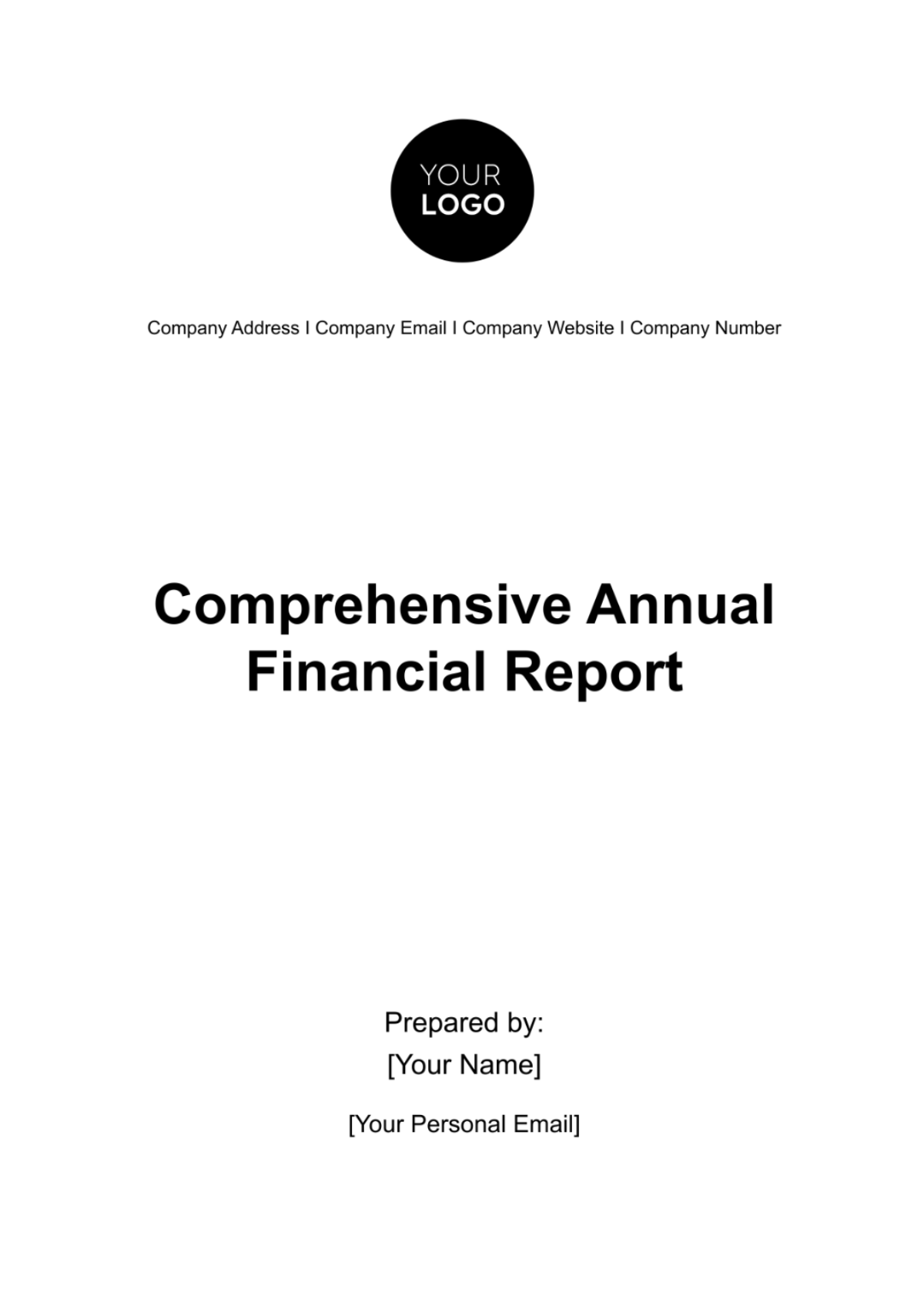 Comprehensive Annual Financial Report Template - Edit Online & Download