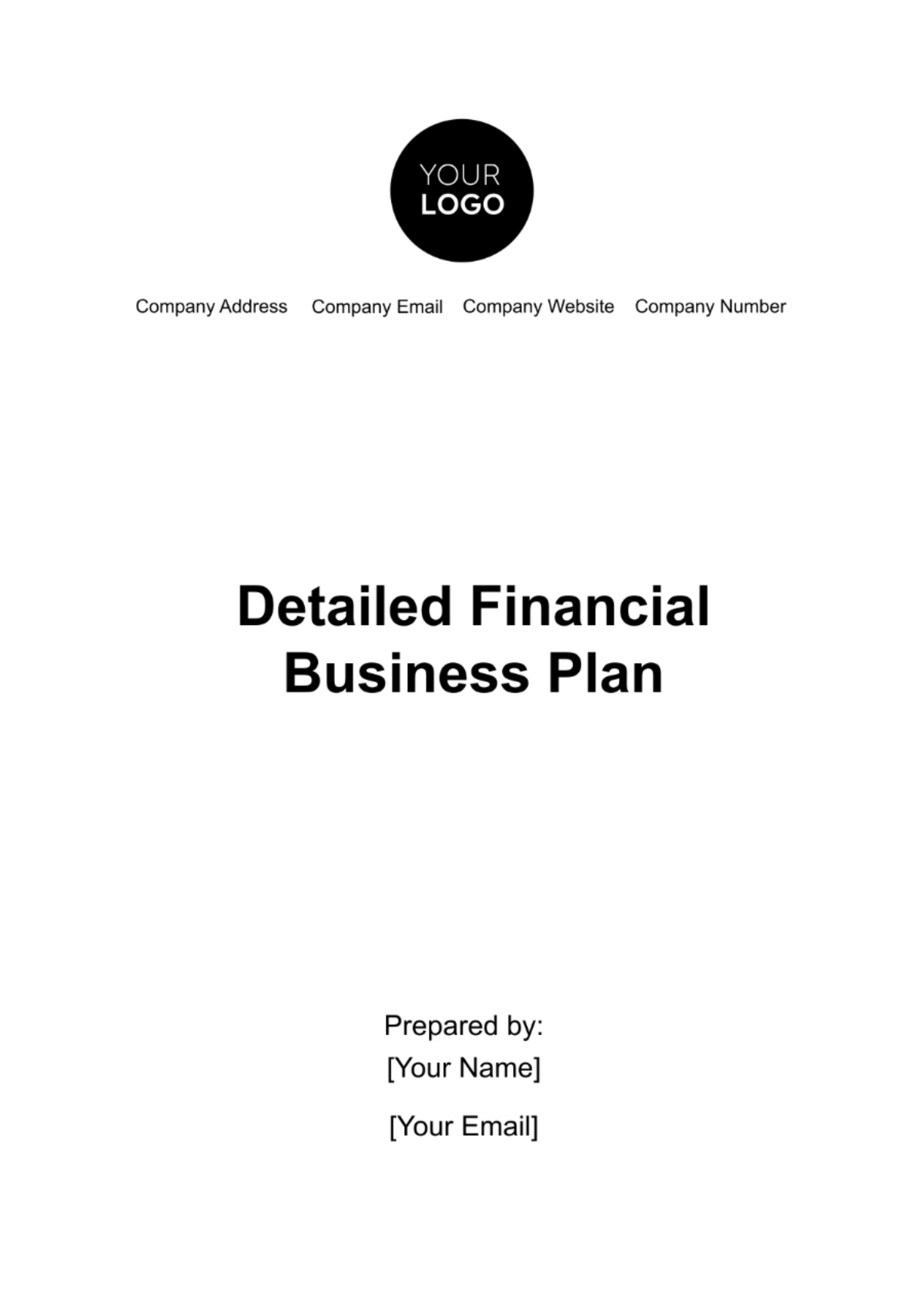 Detailed Financial Business Plan Template