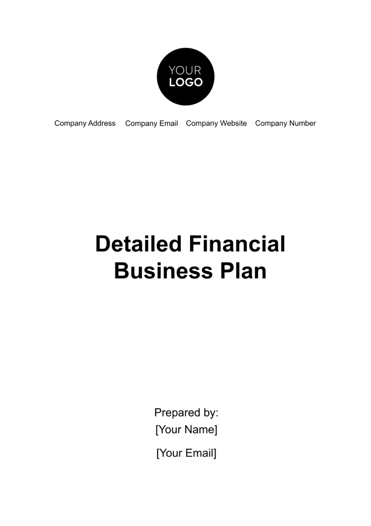 Detailed Financial Business Plan Template