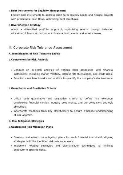 Free Financial Instrument Plan Template to Edit Online