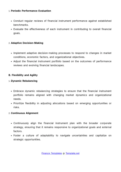Free Financial Instrument Plan Template to Edit Online