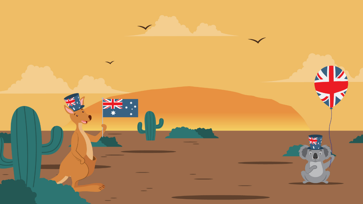 Australia Day Background Template