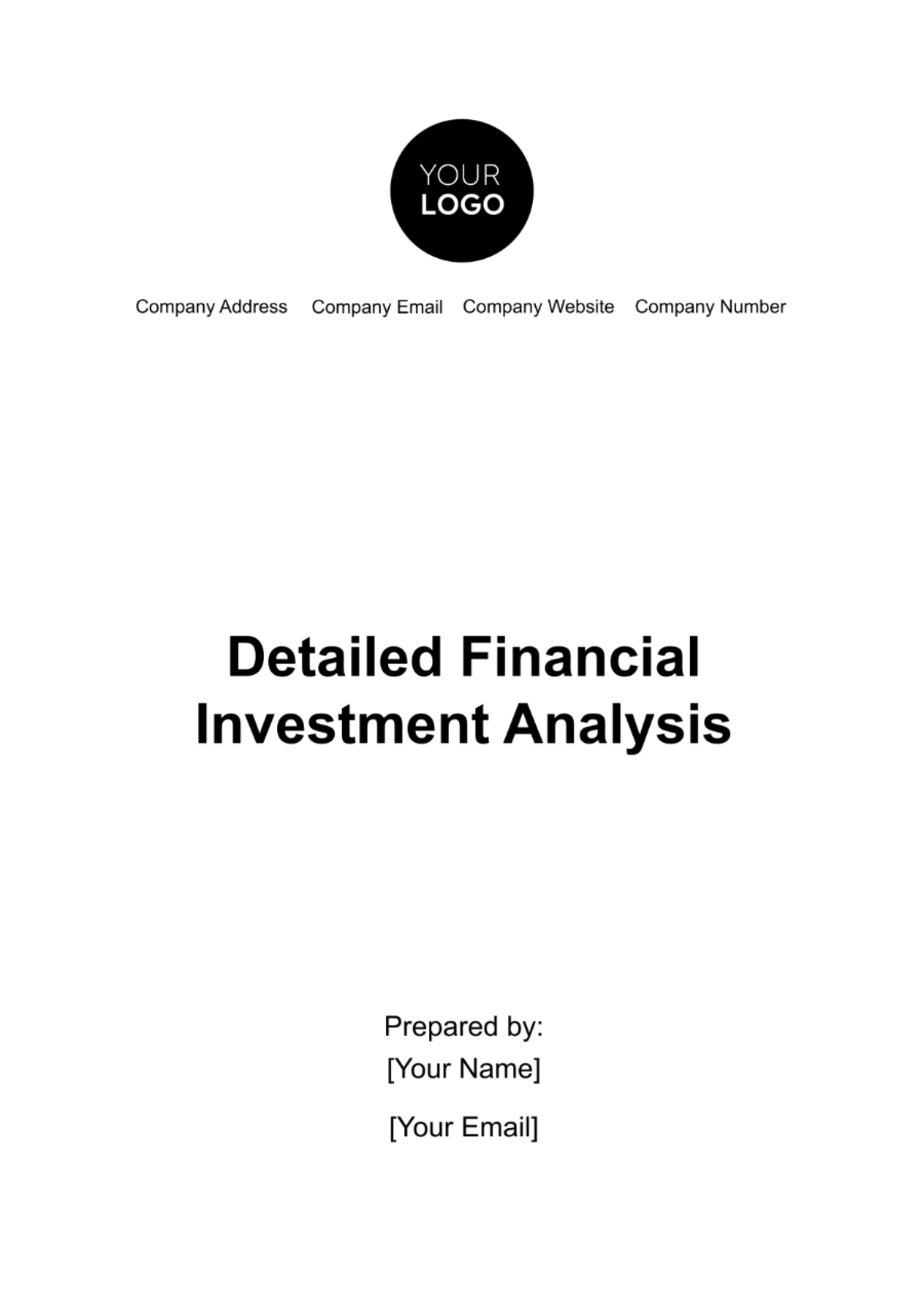 Detailed Financial Investment Analysis Template