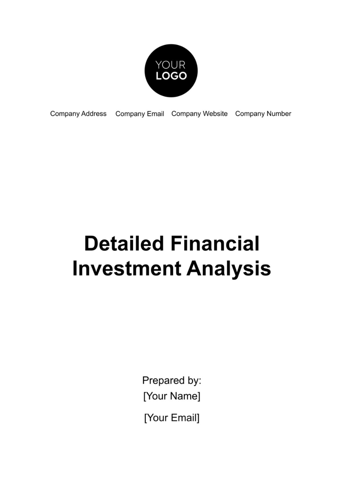 Detailed Financial Investment Analysis Template - Edit Online & Download