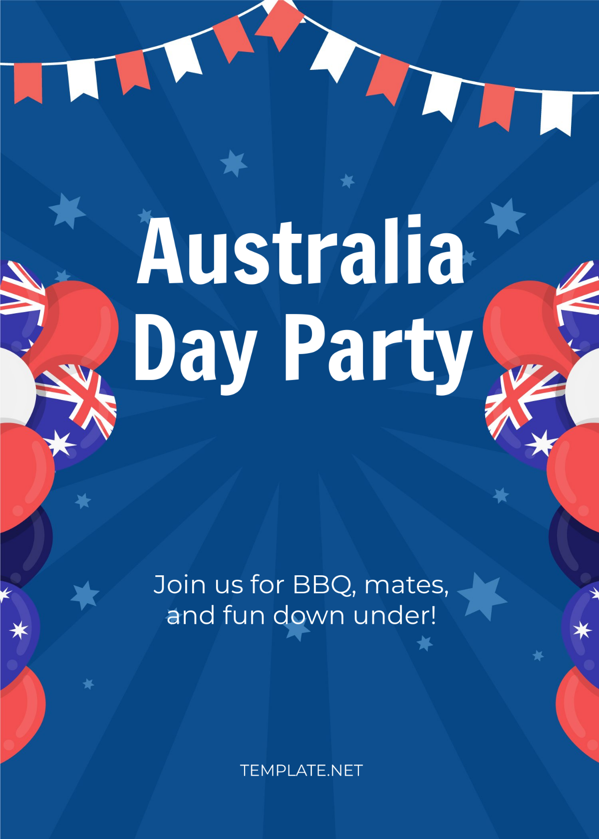 Free Australia Day Party Invitation Template - Edit Online & Download | Template.net