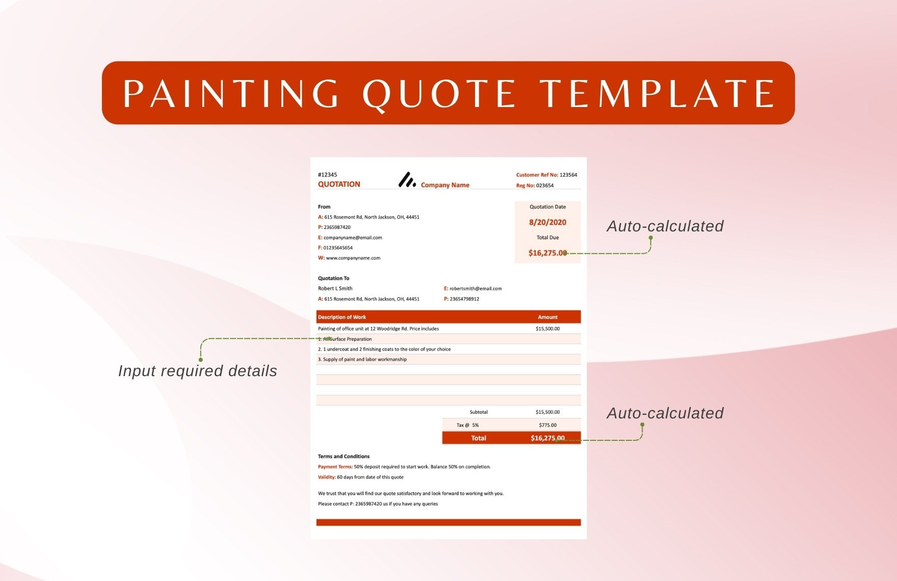 Painting Quote Template